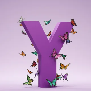 Colorful butterflies — litera Y
