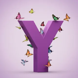 Colorful butterflies — litera Y (wariant 2)