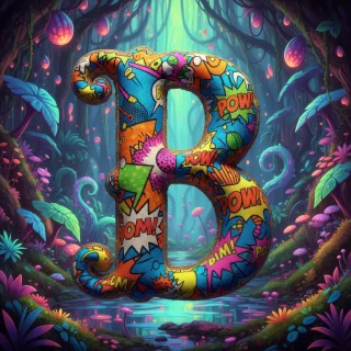 Colorful fabric — litera B