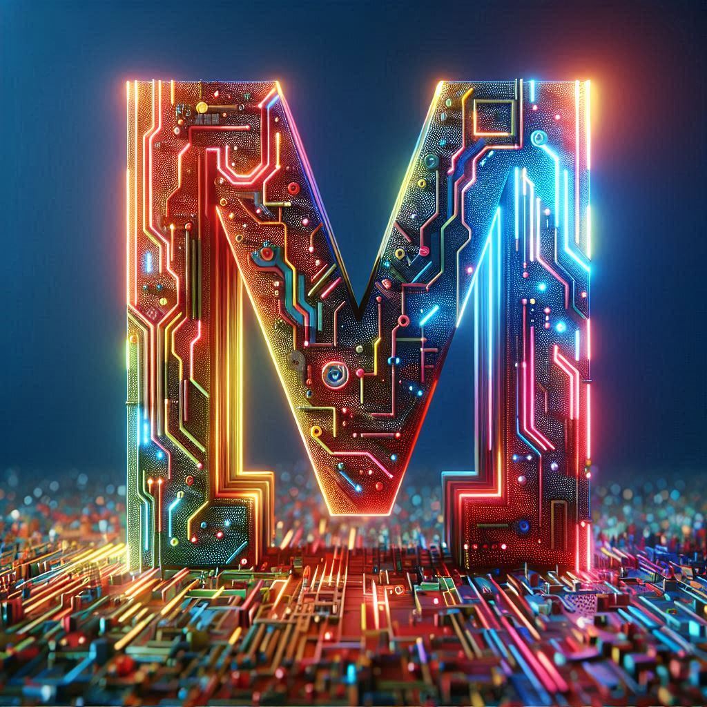 Colorful Matrix 2 — litera M (wariant 2)