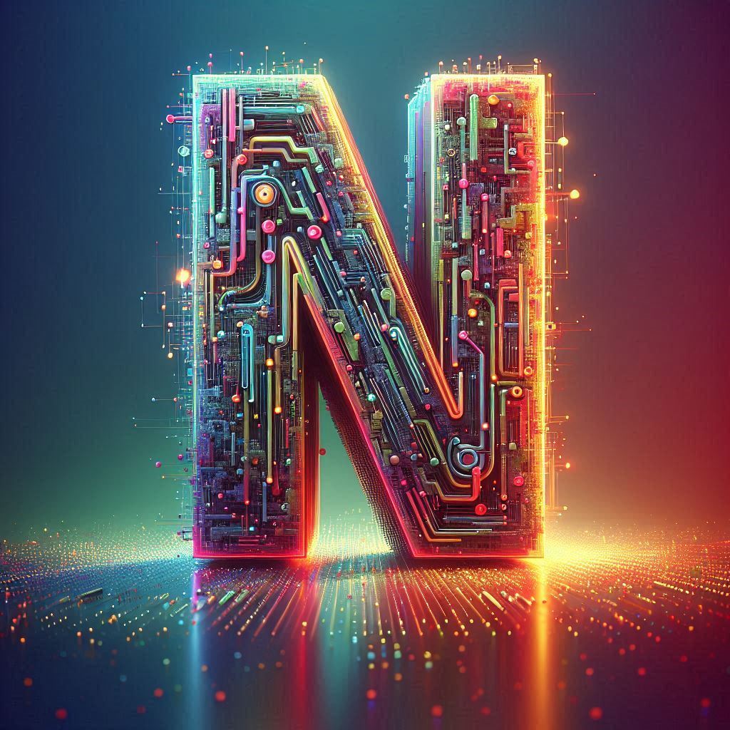 Colorful Matrix 2 — litera N (wariant 2)