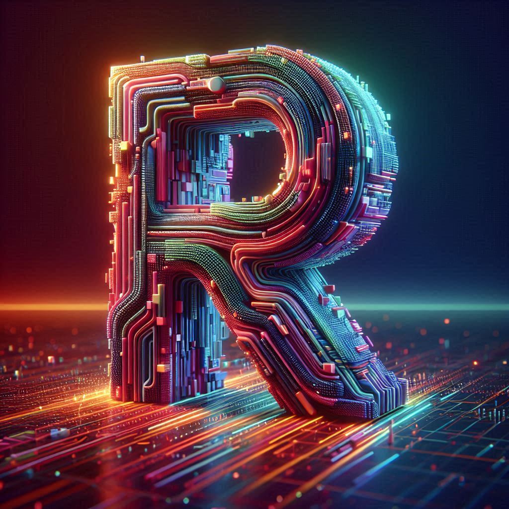 Colorful Matrix 2 — litera R (wariant 2)