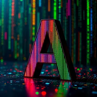 Colorful matrix — litera A