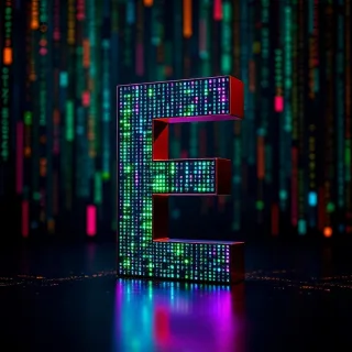 Colorful matrix — litera E