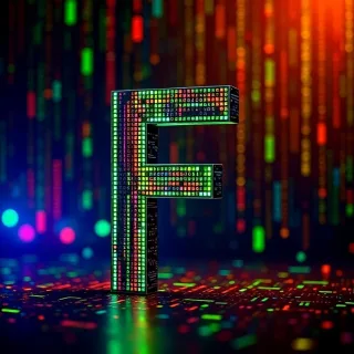 Colorful matrix — litera F