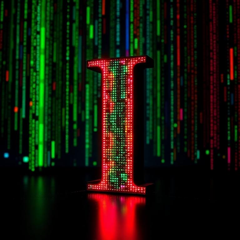 Colorful matrix — litera I