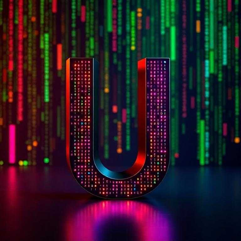 Colorful matrix — litera U
