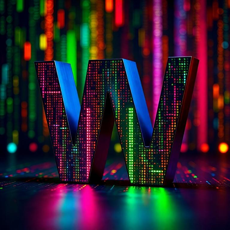 Colorful matrix — litera W