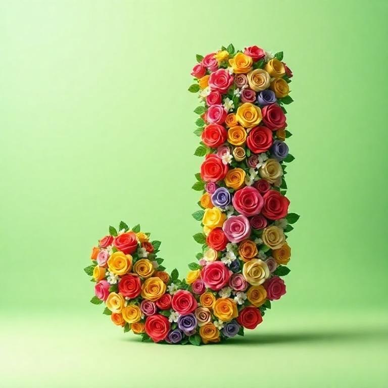 Colorful roses 2 — litera J