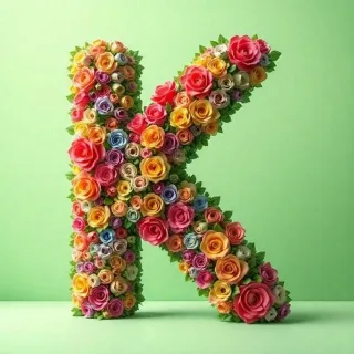 Colorful roses 2 — litera K