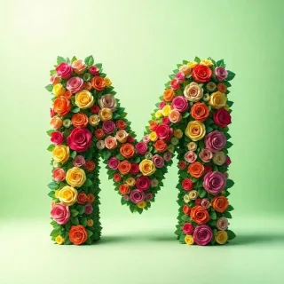 Colorful roses 2 — litera M