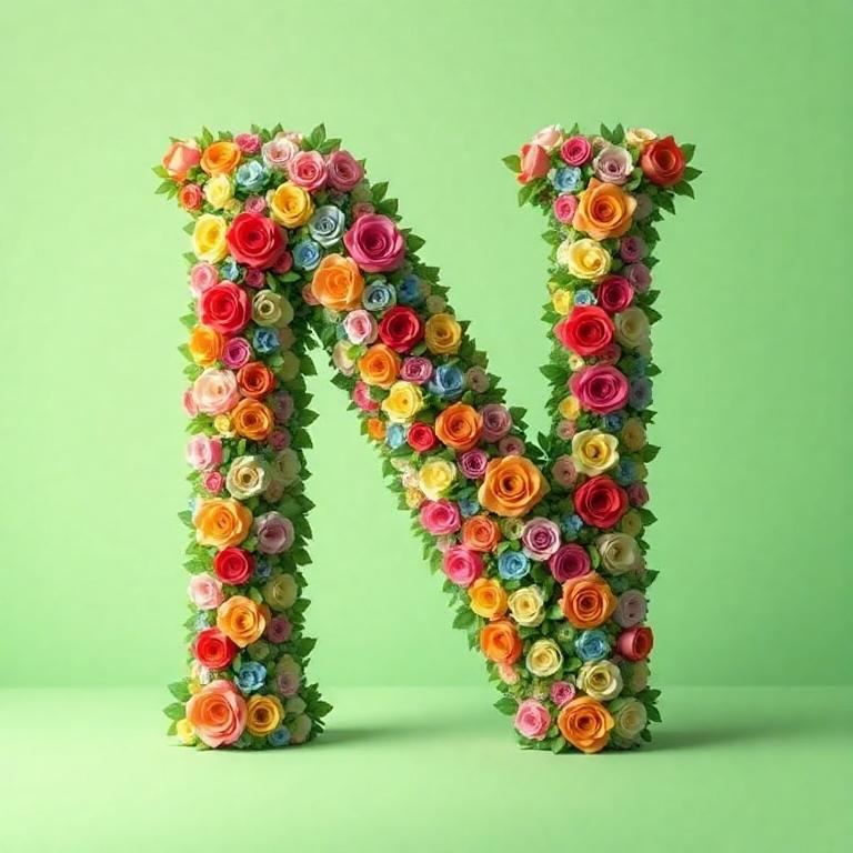 Colorful roses 2 — litera N