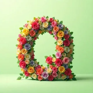 Colorful roses 2 — litera Q