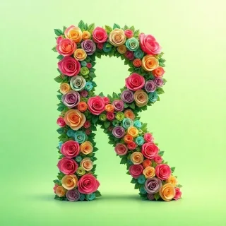 Colorful roses 2 — litera R