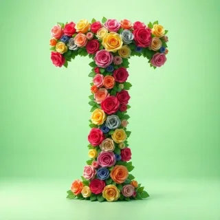 Colorful roses 2 — litera T