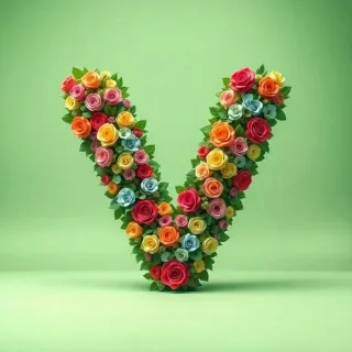 Colorful roses 2 — litera V