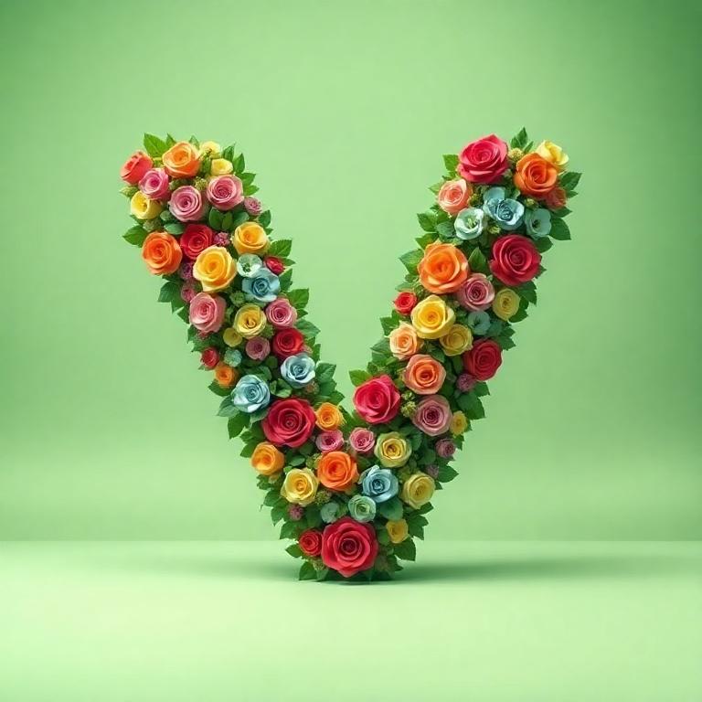 Colorful roses 2 — litera V