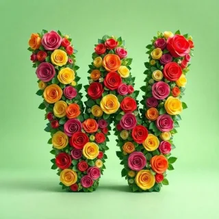 Colorful roses 2 — litera W