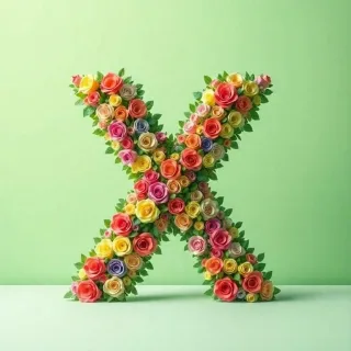 Colorful roses 2 — litera X