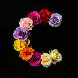 Colorful roses — litera C