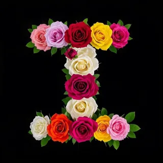 Colorful roses — litera I