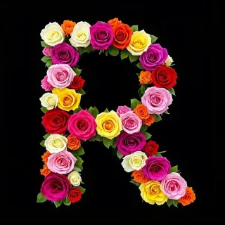 Colorful roses — litera R