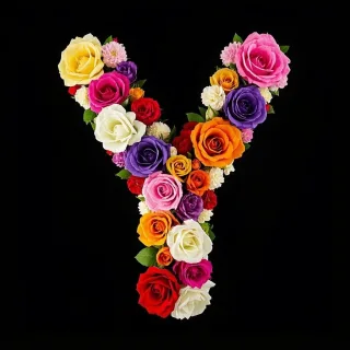 Colorful roses — litera Y