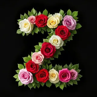 Colorful roses — litera Z