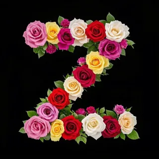 Colorful roses — litera Z (wariant 2)