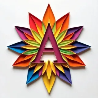 Colorful star — litera A