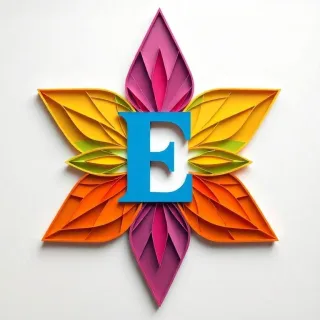 Colorful star — litera E