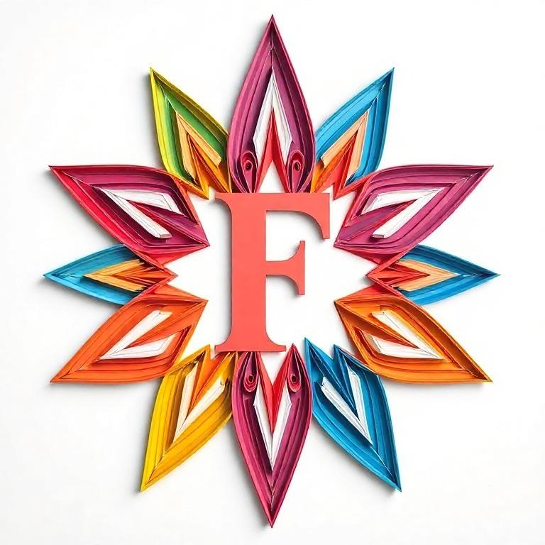 Colorful star — litera F