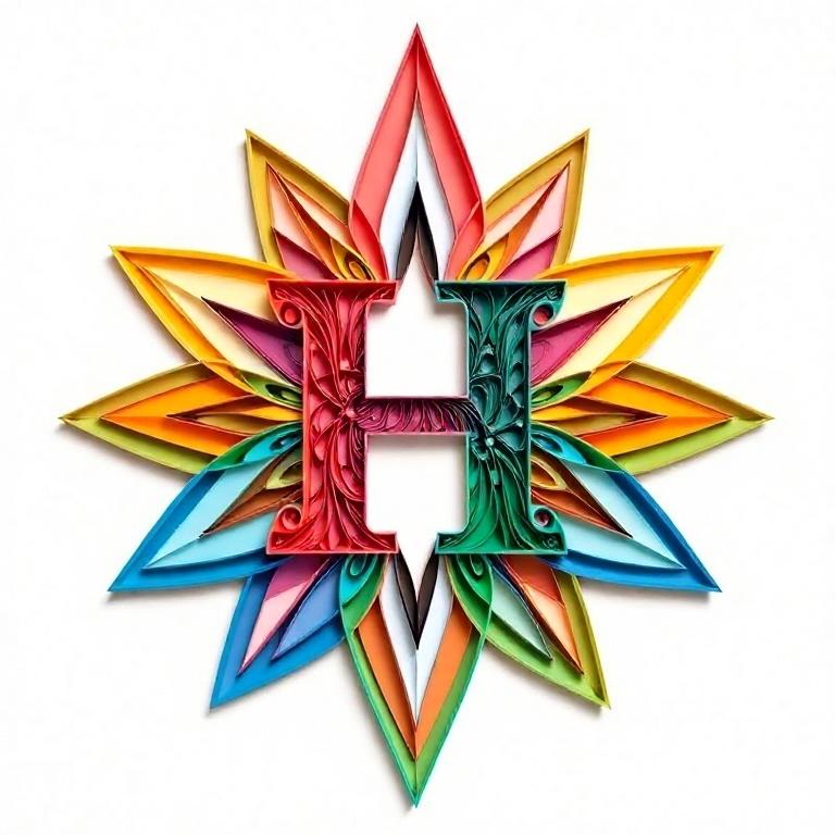 Colorful star — litera H