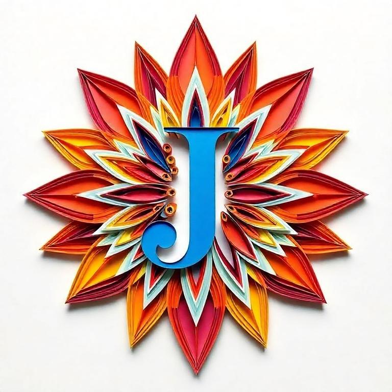 Colorful star — litera J