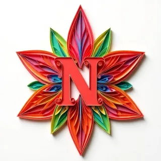 Colorful star — litera N