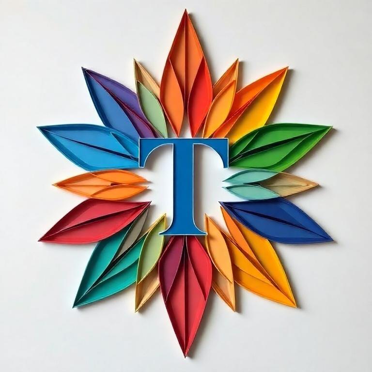 Colorful star — litera T