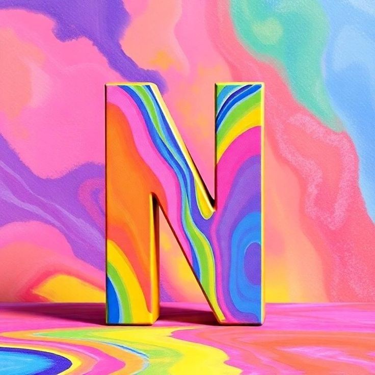 Colorful — litera N