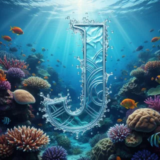 Coral reef — litera J