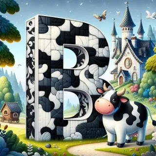 Cow — litera B (wariant 2)