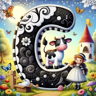 Cow — litera C (wariant 2)