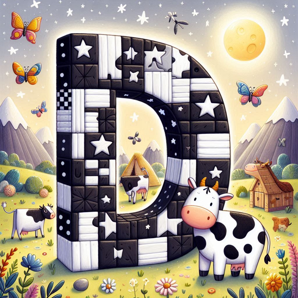 Cow — litera D (wariant 2)