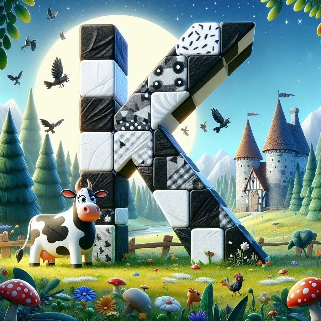 Cow — litera K (wariant 2)