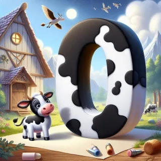 Cow — litera O (wariant 2)