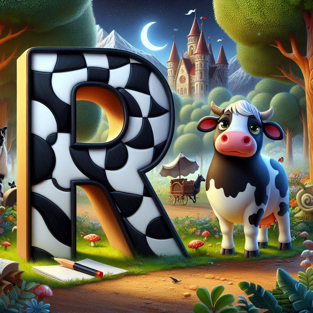 Cow — litera R