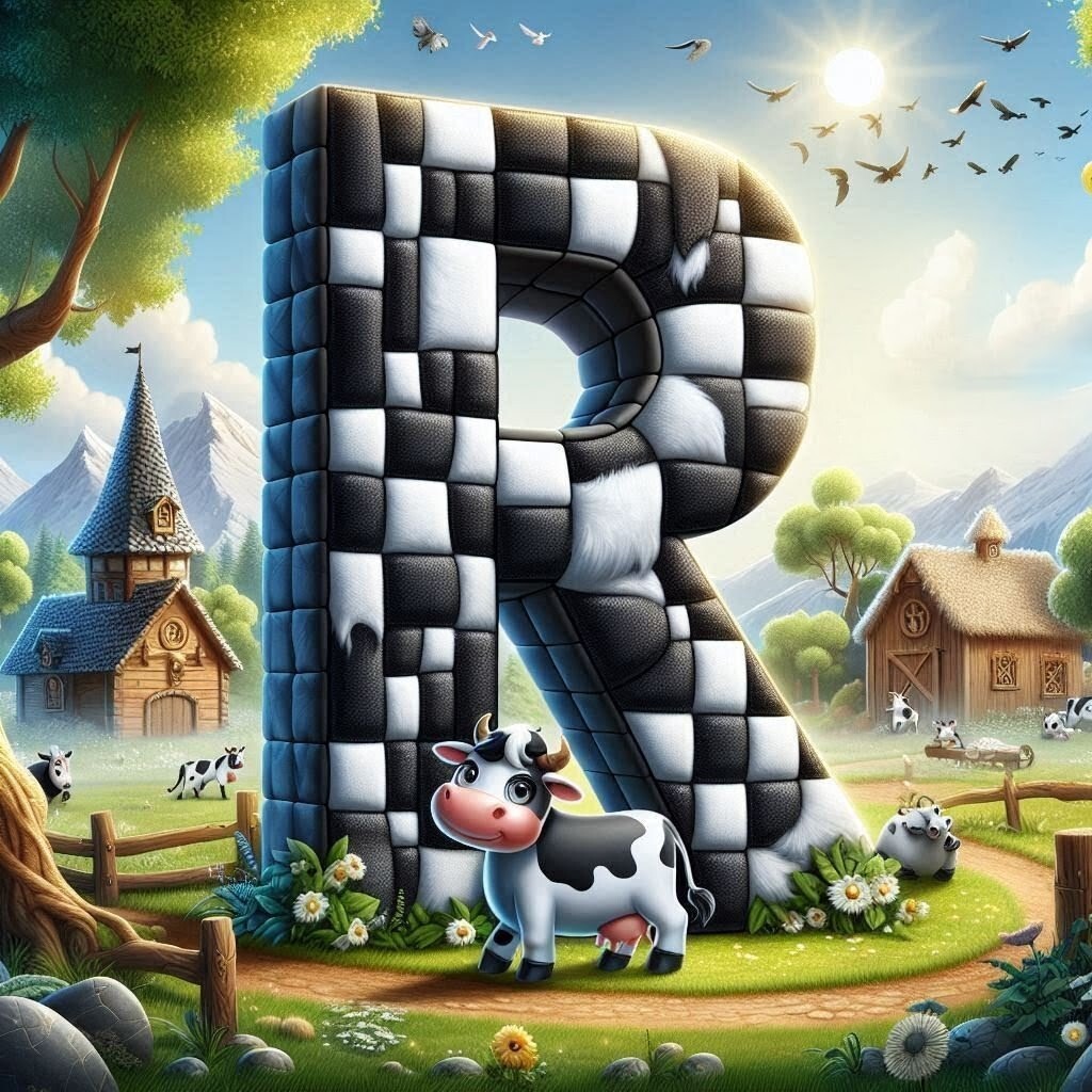 Cow — litera R (wariant 2)