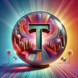 Crystal ball — litera T