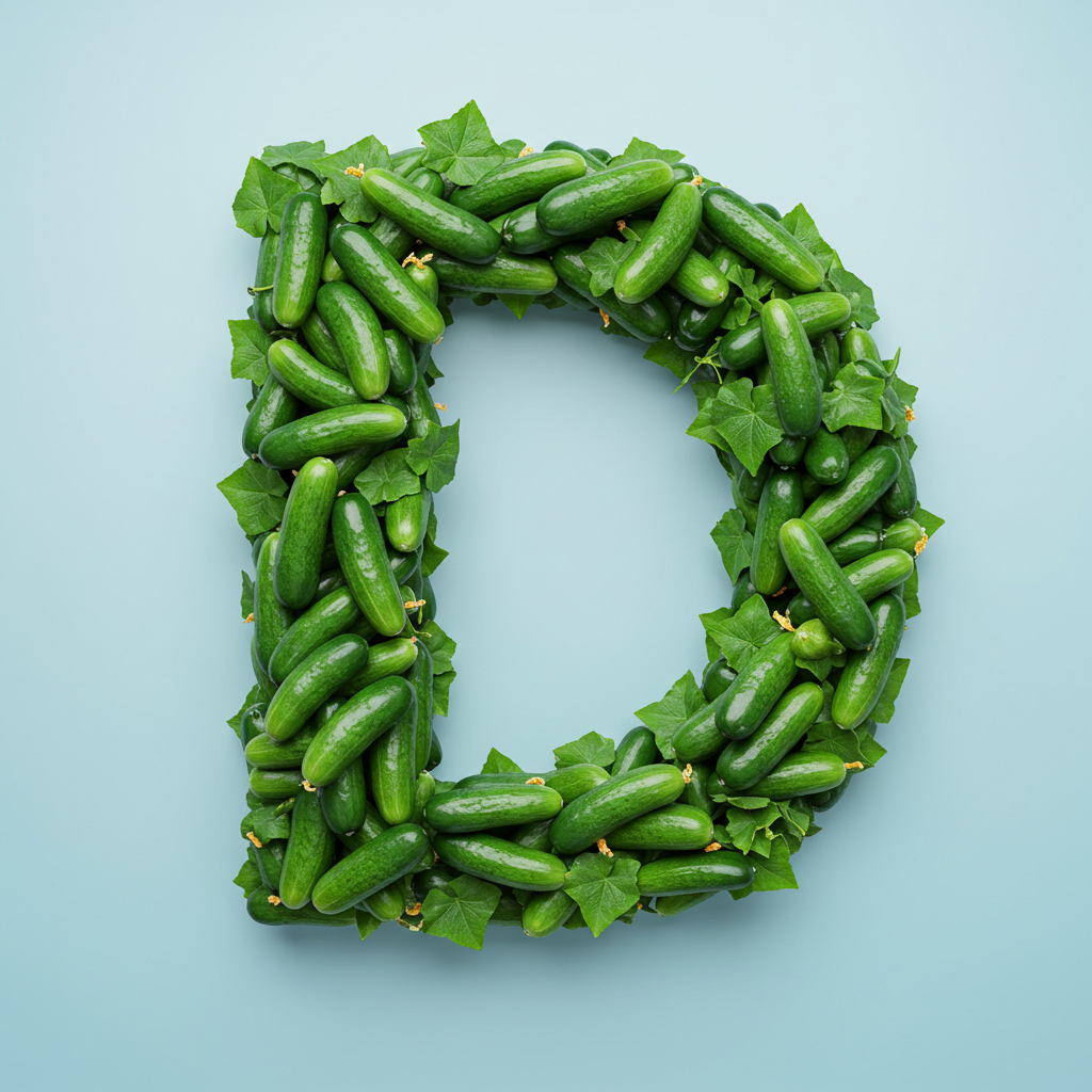Cucumber — litera D (wariant 2)