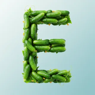 Cucumber — litera E (wariant 2)
