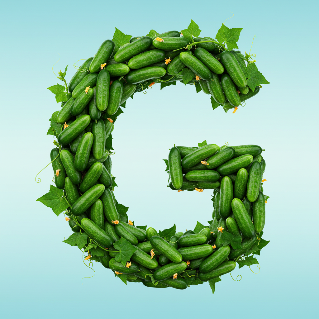 Cucumber — litera G (wariant 2)