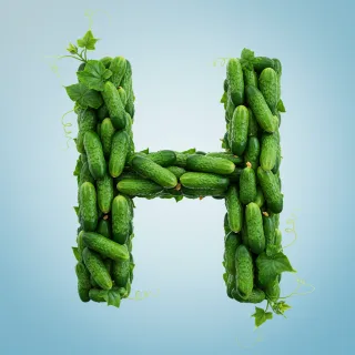 Cucumber — litera H (wariant 2)